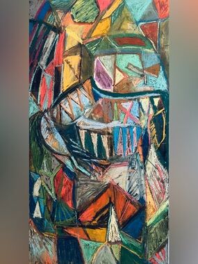 “Y Control” original mixed media painting by me.. approximately 14 7/8 x 28 7/8